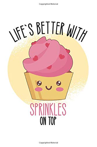 lifes better with sprinkles on top baking notebook |: sketchbook with 120 pages squared, Graph Paper Composition Notebook: Grid Paper, Quad Ruled, 120 pages Softcover (6x9 inch)