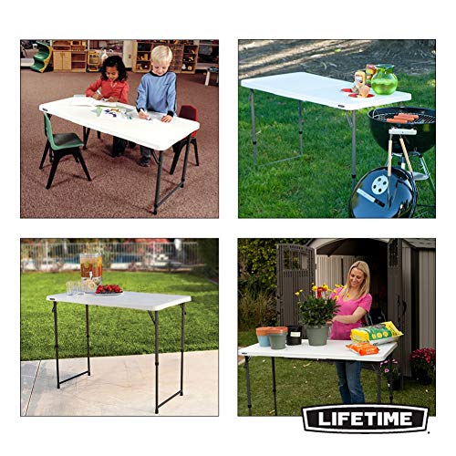 LIFETIME 4428 - Mesa plegable multiusos ultrarresistente, UV100, 122x61x56 - 91,5 cm