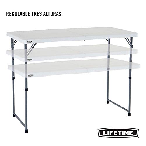 LIFETIME 4428 - Mesa plegable multiusos ultrarresistente, UV100, 122x61x56 - 91,5 cm LIFETIME 4428 - Mesa plegable multiusos ultrarresistente, UV100, 122x61x56 - 91,5 cm