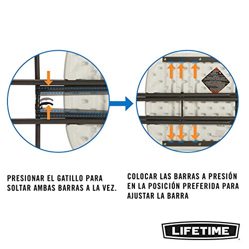 LIFETIME 80251 - Mesa plegable multiusos ultrarresistente 66x46x61/66/71 cm UV100 LIFETIME 80251 - Mesa plegable multiusos ultrarresistente 66x46x61/66/71 cm UV100