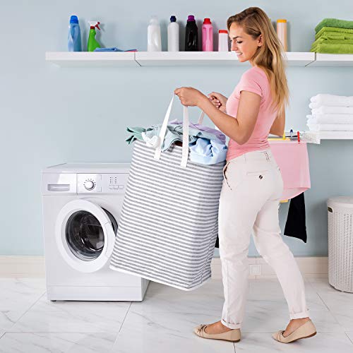 Lifewit Cesto para Ropa Sucia 72L con Capacidad Extra Grande Revestimiento de impermeabilización de algodón y PEVA de terileno Canasta de Lavandería Lifewit Cesto para Ropa Sucia 72L con Capacidad Extra Grande Revestimiento de impermeabilización de algodón y PEVA de terileno Canasta de Lavandería