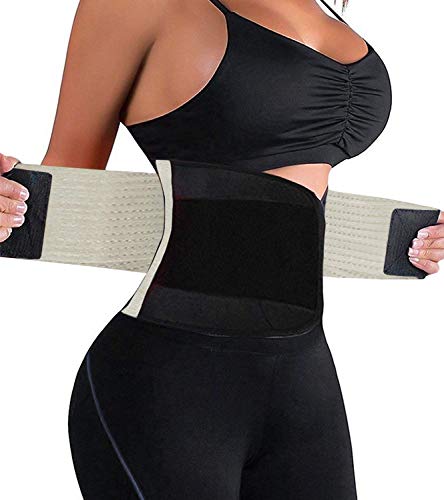 LiGG LiGG Faja Reductora Adelgazante de Neopreno Faja Abdomen Adelgazar Respirable Faja Adelgazante Quema Grasa Faja Lumbar Abdominal para Sudar y Adelgazar Mujer y Hombre,Beige,M