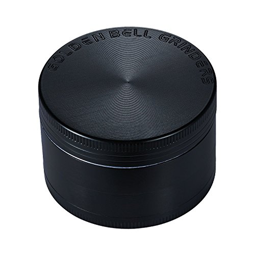 LIHAO 2" Grinder 4 Piezas Grinder Metálico con Rascador Polen para Hierbas y Especias (5cm, Negro)