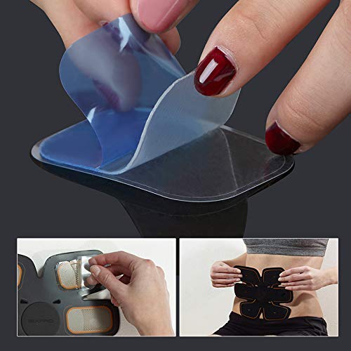LIHAO 20 Almohadillas de Gel Electroestimulador EMS Gel Hojas de Repuesto Gel Abdominal Muscular (4X6CM) LIHAO 20 Almohadillas de Gel Electroestimulador EMS Gel Hojas de Repuesto Gel Abdominal Muscular (4X6CM)