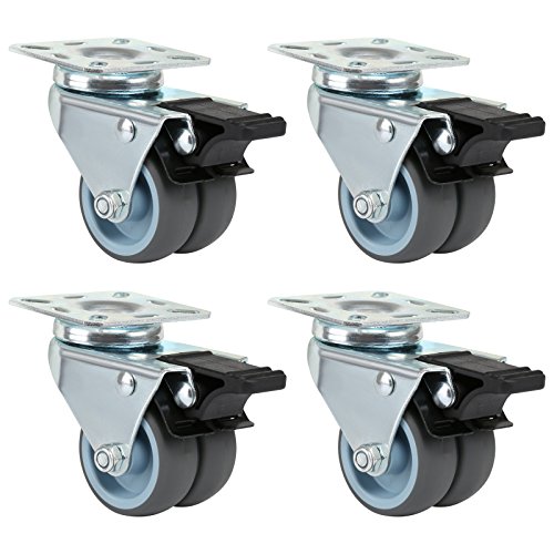 LIHAO 4 x Ruedas para Muebles Ruedas Silla Oficina Goma 50 mm Ruedas con Freno LIHAO 4 x Ruedas para Muebles Ruedas Silla Oficina Goma 50 mm Ruedas con Freno