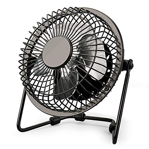 Lileng Ventilador USB, Ventilador de Escritorio de Metal USB de 10,16cm Mini Ventilador silencioso portátil Ventilador de refrigeración Ordenador portátil PC Mesa de Escritorio Lileng Ventilador USB, Ventilador de Escritorio de Metal USB de 10,16cm Mini Ventilador silencioso portátil Ventilador de refrigeración Ordenador portátil PC Mesa de Escritorio