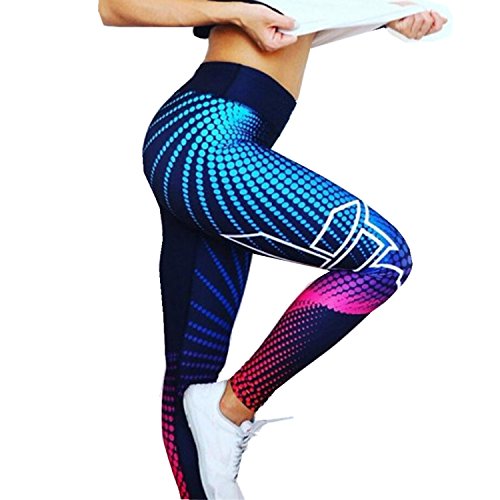 LILICAT® Cintura Alta Push Up de Fitness, de Impresión 3D para Mujer,Pantalones Ropa Elasticos de Deportes/Gimnasio/Yoga/Running/Correr/Pilates/Gym Skinny, Leggings en Oferta Verano Moda