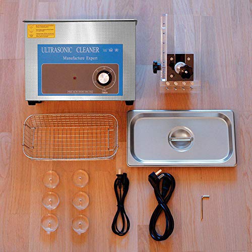 Limpiador ultrasónico para discos de vinilo LP, limpieza de 1-6 discos de vinilo, limpieza profunda, 4L, función de sincronización digital, con soporte eléctrico