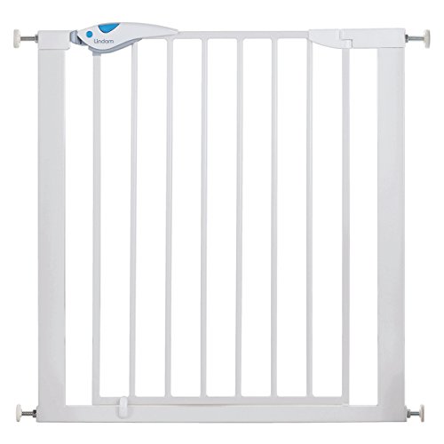 Lindam 051298 Easy Fit Plus Deluxe - Barrera de Seguridad, Blanco, 76 - 82 cm