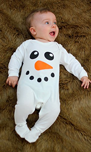 Lindo muƱeco de nieve Baby para niƱo/de Navidad ropa de bebƩ/bebƩ de primera Navidad por diseƱo de vestido de Moo blanco blanco Talla:6-12 meses Lindo muƱeco de nieve Baby para niƱo/de Navidad ropa de bebƩ/bebƩ de primera Navidad por diseƱo de vestido de Moo blanco blanco Talla:6-12 meses