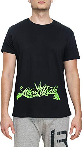 Línea Recta Camiseta Manga Corta Alien (Alien Verde Fluor, M)