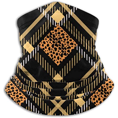 Linger In Calentador de Cuello Scottish Tartan Grunge Leopard Scarf, Neck Gaiter, Neck Cap Half Mask Balaclava Headwear Linger In Calentador de Cuello Scottish Tartan Grunge Leopard Scarf, Neck Gaiter, Neck Cap Half Mask Balaclava Headwear