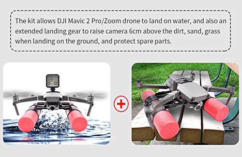 Linghuang Kit de Tren de Aterrizaje de Agua, Amortiguador Flotante del Kit del Tren de Aterrizaje para dji Mavic 2 Pro / Mavic 2 Zoom Accessories