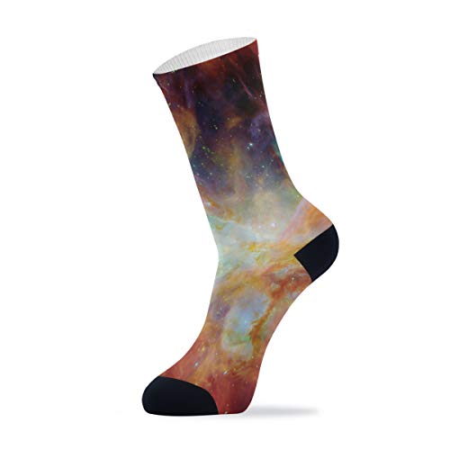 Linomo Galaxis Universum espacio para deportes al aire libre casual ual Crew Calcetines altos tobillos para hombres y mujeres 1 pack multicolor Talla única