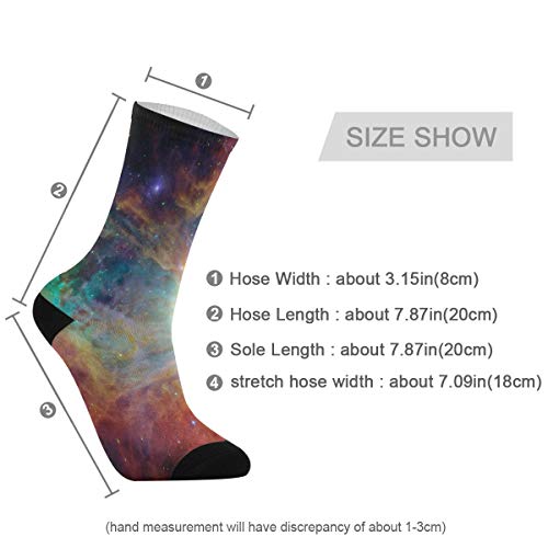 Linomo Galaxis Universum espacio para deportes al aire libre casual ual Crew Calcetines altos tobillos para hombres y mujeres 1 pack multicolor Talla única