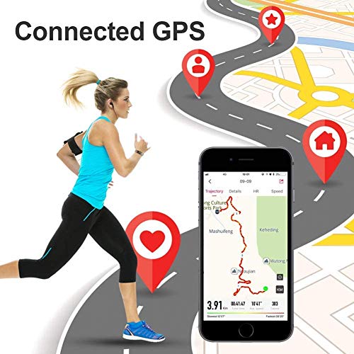 Lintelek Pulsera Inteligente con GPS, Smartwatch Impermeable IP68 para Natación, Pulsera Actividad con Pulsómetro, Podómetro, Monitor de Sueño para Hombre, mujuer y niño