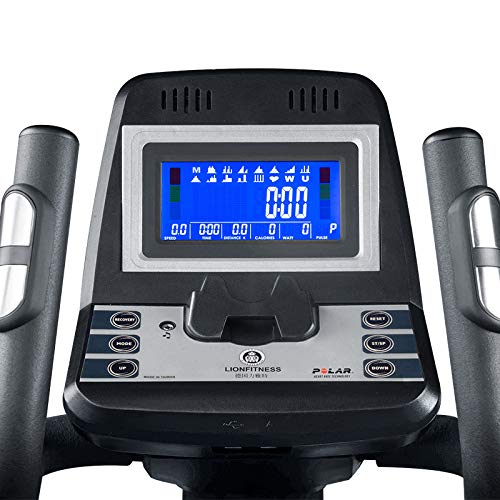 LIONFITNESS Bicicleta elíptica E8, calidad de estudio, ajuste de longitud de paso en 5 posiciones (E8) LIONFITNESS Bicicleta elíptica E8, calidad de estudio, ajuste de longitud de paso en 5 posiciones (E8)