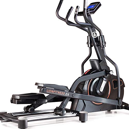 LIONFITNESS Bicicleta elíptica E8, calidad de estudio, ajuste de longitud de paso en 5 posiciones (E8)