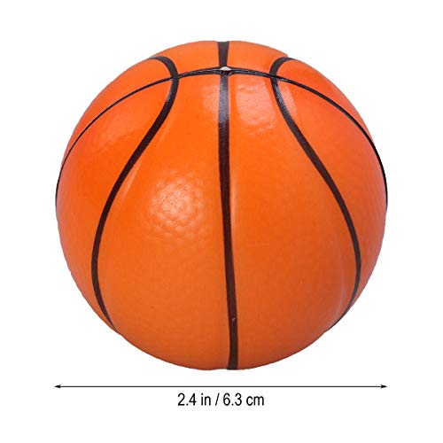 LIOOBO 12pcs Mini Pelotas Deportivas Exprimir espumas de Baloncesto Pelotas de estrés Juguetes a Favor de los niños Favor de Fiesta Alivio de estrés relajación (Naranja)