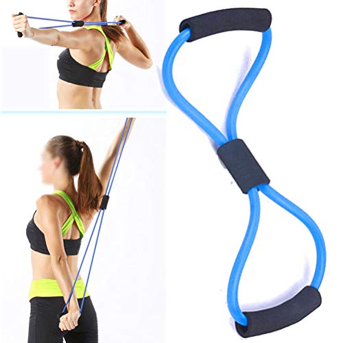 LIOOBO 2pcs Resistencia Banda 1 Forma Tubos 8 Forma Cintas de Ejercicios Bandas de Entrenamiento para Entrenamiento de Fisioterapia Fitness Pilates Ejercicios caseros de Fuerza (Azul) LIOOBO 2pcs Resistencia Banda 1 Forma Tubos 8 Forma Cintas de Ejercicios Bandas de Entrenamiento para Entrenamiento de Fisioterapia Fitness Pilates Ejercicios caseros de Fuerza (Azul)