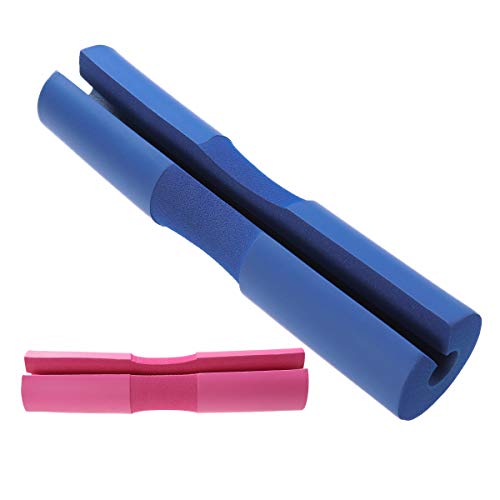 LIOOBO Almohadilla para Barra de Pesas Squats Lunges Hip thrusts protección de Hombros Cuello y Espalda en Sentadillas (Rosa)