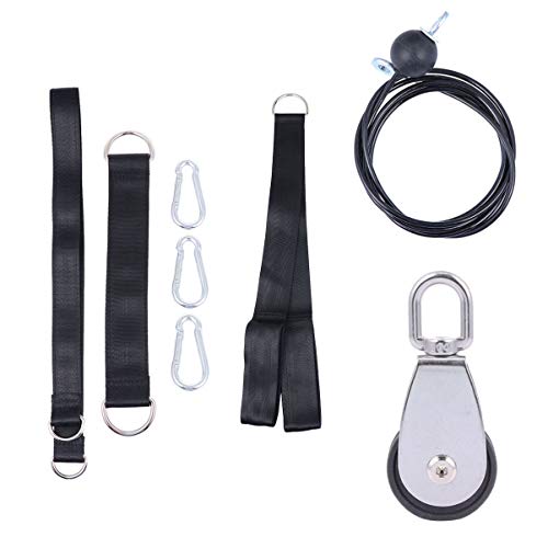 LIOOBO Juego de Cuerdas de Tríceps Cuerda Desplegable Accesorios de Polea de Cable Equipo de Entrenamiento de Fuerza del Brazo para Jalones Laterales Curl de Bíceps Extensiones de LIOOBO Juego de Cuerdas de Tríceps Cuerda Desplegable Accesorios de Polea de Cable Equipo de Entrenamiento de Fuerza del Brazo para Jalones Laterales Curl de Bíceps Extensiones de