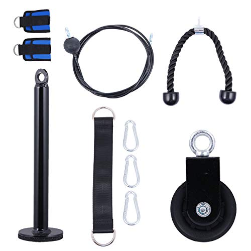 LIOOBO Juego de Cuerdas de Tríceps de 10 Piezas Cable de Cuerda Desplegable Accesorios de Polea Equipo de Entrenamiento de Fuerza del Brazo para Jalones Laterales Extensiones de Tríceps LIOOBO Juego de Cuerdas de Tríceps de 10 Piezas Cable de Cuerda Desplegable Accesorios de Polea Equipo de Entrenamiento de Fuerza del Brazo para Jalones Laterales Extensiones de Tríceps