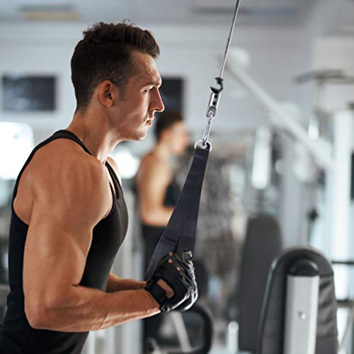 LIOOBO Juego de Cuerdas de Tríceps de 9 Piezas Cable de Cuerda Desplegable Accesorios de Polea Equipo de Entrenamiento de Fuerza de Brazos para Jalones Laterales Extensiones de Tríceps LIOOBO Juego de Cuerdas de Tríceps de 9 Piezas Cable de Cuerda Desplegable Accesorios de Polea Equipo de Entrenamiento de Fuerza de Brazos para Jalones Laterales Extensiones de Tríceps