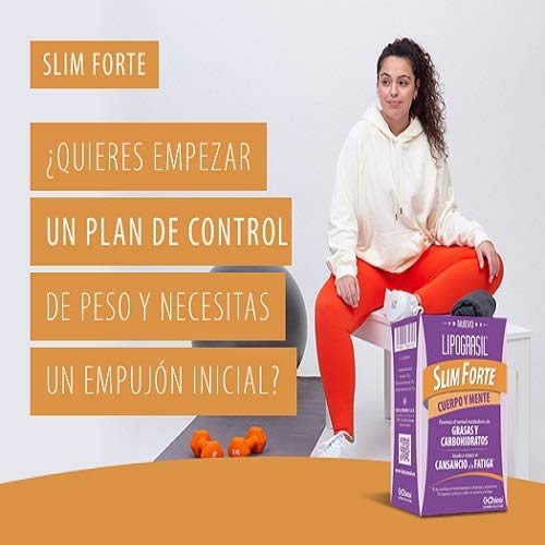 Lipograsil Slim Forte Cuerpo y Mente - Fat Burner - Ingredientes 100% Natuales - Potente Quemador de Grasa - Reduce el Cansancio y la Fatiga - 20 + 40 Comprimidos