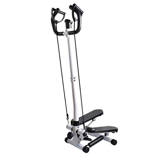 Liღseek Máquina De Ejercicios Escalera Paso A Paso, 10 En 1 Bicicleta Elíptica Cardio Entrenamiento 4 Niveles De Resistencia con Monitor De Ritmo Cardíaco, con Monitor LCD Y Bandas De Resistencia