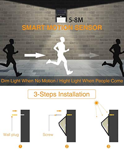 Litogo Luz Solar Exterior 140 LED【4 Pack / 3 Modos】con Sensor de Movimiento, Luces LED Solares Exteriores 270º lluminación Focos Solares Exterior Impermeable Aplique Lampara Solar para Exterior Jardin Litogo Luz Solar Exterior 140 LED【4 Pack / 3 Modos】con Sensor de Movimiento, Luces LED Solares Exteriores 270º lluminación Focos Solares Exterior Impermeable Aplique Lampara Solar para Exterior Jardin