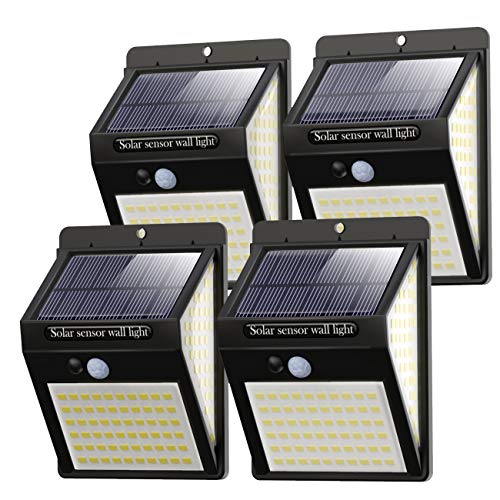 Litogo Luz Solar Exterior 140 LED【4 Pack / 3 Modos】con Sensor de Movimiento, Luces LED Solares Exteriores 270º lluminación Focos Solares Exterior Impermeable Aplique Lampara Solar para Exterior Jardin Litogo Luz Solar Exterior 140 LED【4 Pack / 3 Modos】con Sensor de Movimiento, Luces LED Solares Exteriores 270º lluminación Focos Solares Exterior Impermeable Aplique Lampara Solar para Exterior Jardin