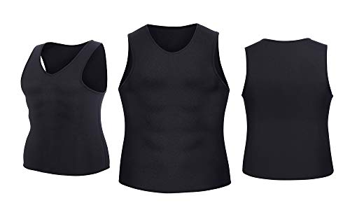 Litthing Chaleco Deportivo para Hombres Faja Reductora Sauna Camiseta Adelgazante Térmica Compresión Muscular Vest para Quemar Grasa Sudoración Gimnasio con Cremallera