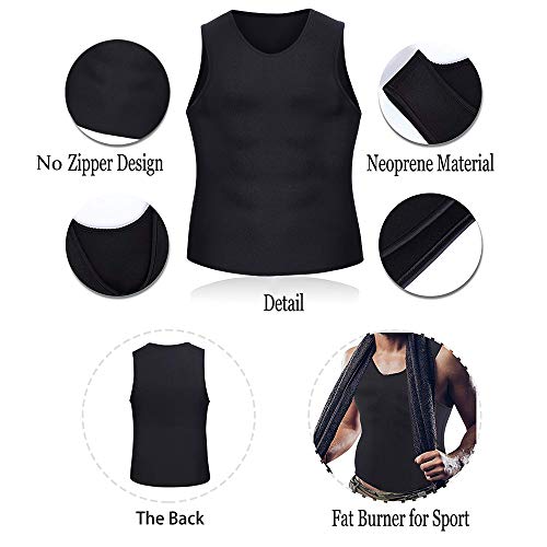 Litthing Chaleco Faja Reductora Adelgazante Camiseta Termica de Sauna Deportivo Reductora Compresión Desarrollo Muscular Quema Grasa Pérdida de Peso Sudoración Cremallera para Hombre (Negro, 2XL) Litthing Chaleco Faja Reductora Adelgazante Camiseta Termica de Sauna Deportivo Reductora Compresión Desarrollo Muscular Quema Grasa Pérdida de Peso Sudoración Cremallera para Hombre (Negro, 2XL)