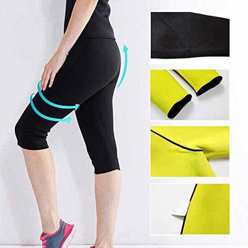 Litthing Pantalones para Adelgazar Neopreno Mujer Deportivos Pantalones Sauna Pantalón de Sudoración Adelgazar Pantalón Quema Grasa Mallas Termicos de Neopreno