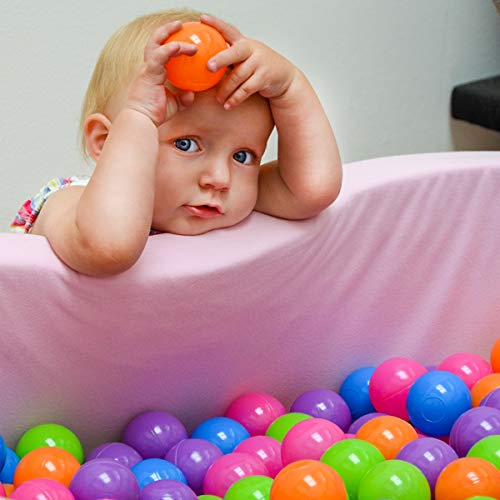 LittleTom 100 Pelotas de Color Ø 6 cm para llenar Piscinas de Bolas para bebés