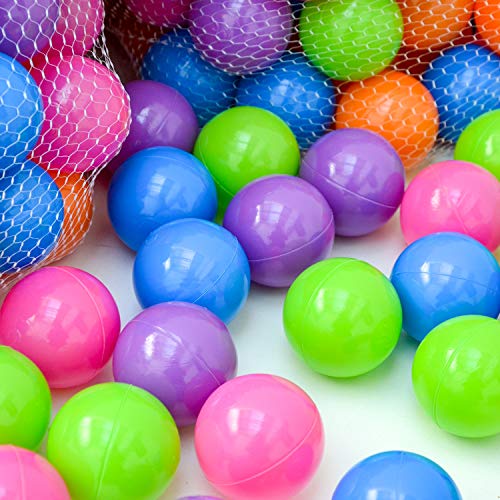 LittleTom 100 Pelotas de Color Ø 6 cm para llenar Piscinas de Bolas para bebés