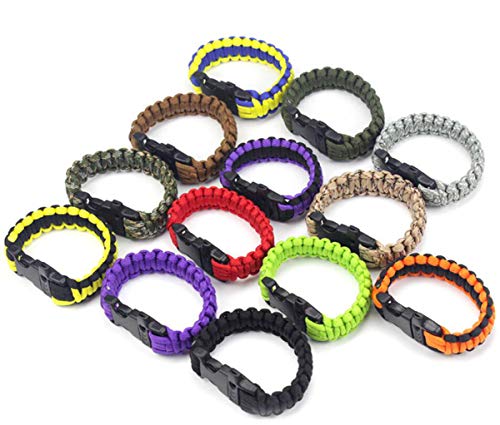 liuer 20PCS Hebillas de Plástico Cierre de Hebillas para Pulseras Paracord 10 Cuerda de Paracord para Tienda de paracaídas Cuerda Multifuncional Cuerda de Supervivencia al Aire Libre Cuerda Cordón