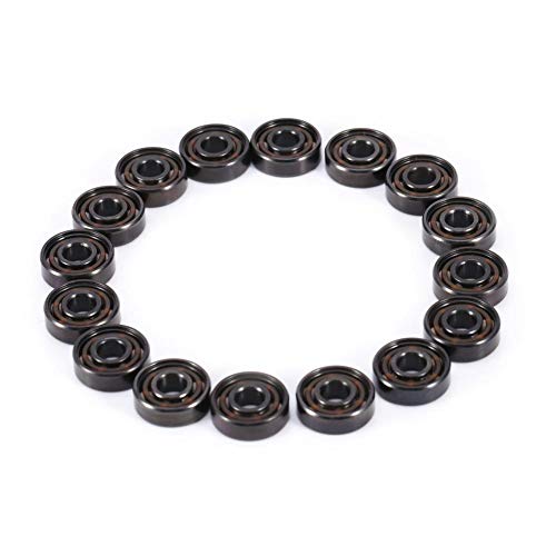 Liukouu 16pcs/Set Patín de Ruedas en línea Rodamientos de Alta Velocidad 608 Escudo de un Solo Lado Bolas de cerámica Liukouu 16pcs/Set Patín de Ruedas en línea Rodamientos de Alta Velocidad 608 Escudo de un Solo Lado Bolas de cerámica
