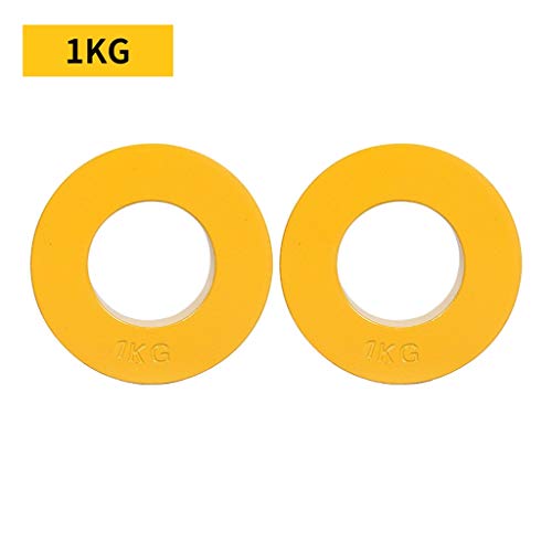 LIUSHI Placas Micro Peso Placas de planchas Olímpicos Conjunto de 2 Barra olímpica de 2 Pulgadas Peso de la Plata, 0.25LB 0.5LB 0.75LB 1LB 0,25 kg 0,5 kg 0,75 kg 1kg (Color : 1KGX2)