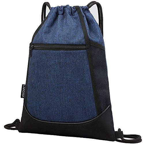 LIVACASA Mochilas de Cuerdas Hombre Mujer Grandes Bolsas de Cuerdas Gimnasio Cordones Cómodos Ajustable con Malla de Bolsillos para Botellas y Bolsillo Laterial Delantero A Prueba de Agua Azul LIVACASA Mochilas de Cuerdas Hombre Mujer Grandes Bolsas de Cuerdas Gimnasio Cordones Cómodos Ajustable con Malla de Bolsillos para Botellas y Bolsillo Laterial Delantero A Prueba de Agua Azul