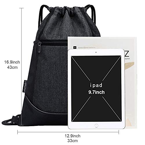 LIVACASA Mochilas de Cuerdas Hombre Mujer Grandes Bolsas de Cuerdas Gimnasio Cordones Cómodos Ajustable con Malla de Bolsillos para Botellas y Bolsillo Laterial Delantero A Prueba de Agua Azul LIVACASA Mochilas de Cuerdas Hombre Mujer Grandes Bolsas de Cuerdas Gimnasio Cordones Cómodos Ajustable con Malla de Bolsillos para Botellas y Bolsillo Laterial Delantero A Prueba de Agua Azul