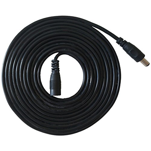 Liwinting Cable de Extensión Plug DC 5,5 mm x 2,1 mm Macho a Hembra Conector para Adaptador de Corriente, LED, Cámara CCTV Potencia, Coche, Monitores y Más - 10m Negro Liwinting Cable de Extensión Plug DC 5,5 mm x 2,1 mm Macho a Hembra Conector para Adaptador de Corriente, LED, Cámara CCTV Potencia, Coche, Monitores y Más - 10m Negro