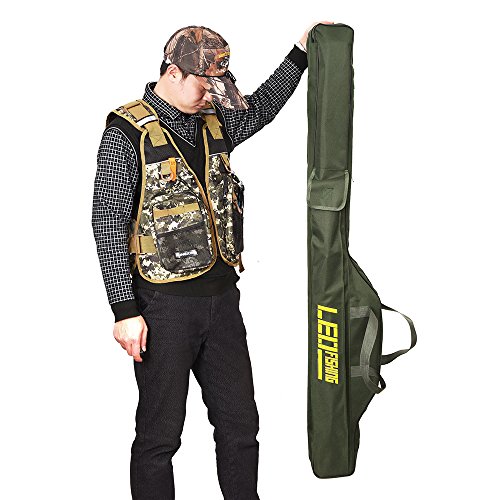 Lixada 100cm / 150cm Pesca Bolsas CaƱa, Plegables Multiusos de Pescar Bolsas con Cremallera Caso de Aparejos de Pesca (Verde oscuro-150cm) Lixada 100cm / 150cm Pesca Bolsas CaƱa, Plegables Multiusos de Pescar Bolsas con Cremallera Caso de Aparejos de Pesca (Verde oscuro-150cm)