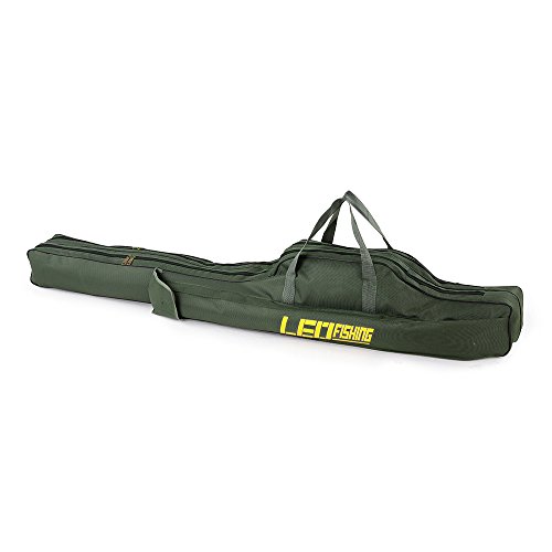 Lixada 100cm / 150cm Pesca Bolsas CaƱa, Plegables Multiusos de Pescar Bolsas con Cremallera Caso de Aparejos de Pesca (Verde oscuro-150cm) Lixada 100cm / 150cm Pesca Bolsas CaƱa, Plegables Multiusos de Pescar Bolsas con Cremallera Caso de Aparejos de Pesca (Verde oscuro-150cm)