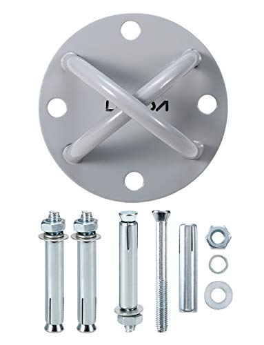 Lixada Anclaje para Pared/Techo Soporte de Montaje para Correas de Suspensión Anillos de Gimnasia Columpios y Hamaca de Yoga Equipos de Boxeo Cuerda de Batalla Lixada Anclaje para Pared/Techo Soporte de Montaje para Correas de Suspensión Anillos de Gimnasia Columpios y Hamaca de Yoga Equipos de Boxeo Cuerda de Batalla