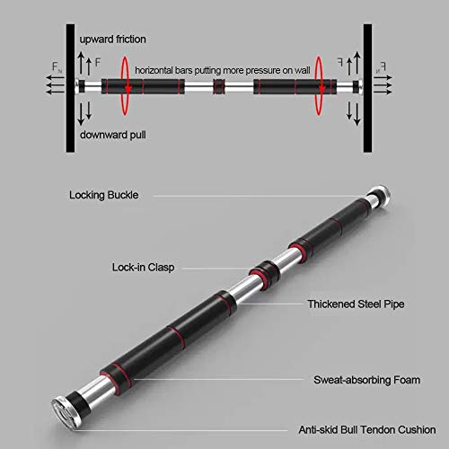 Lixada Barra Horizontal de Acero Ajustable Flexiones/Dominadas/Elevaciones de Piernas Altas/Barras de Entrenamiento de Abdominales-Equipo de Ejercicios Deportivos Lixada Barra Horizontal de Acero Ajustable Flexiones/Dominadas/Elevaciones de Piernas Altas/Barras de Entrenamiento de Abdominales-Equipo de Ejercicios Deportivos