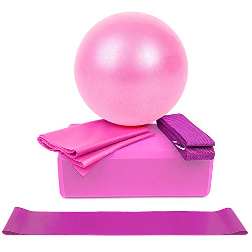 Lixada Bloque de Yoga Correa de Yoga con Anillo Banda Elástica Banda de Resistencia para Yoga Equipo de Yoga 5pcs Lixada Bloque de Yoga Correa de Yoga con Anillo Banda Elástica Banda de Resistencia para Yoga Equipo de Yoga 5pcs
