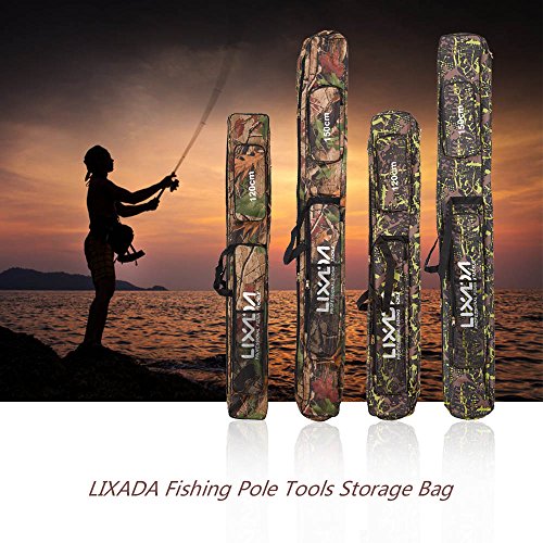 Lixada Bolsa de Pesca Doble Capa Capacidad Caña de Pescar Abordar Bolsa 120/150 cm