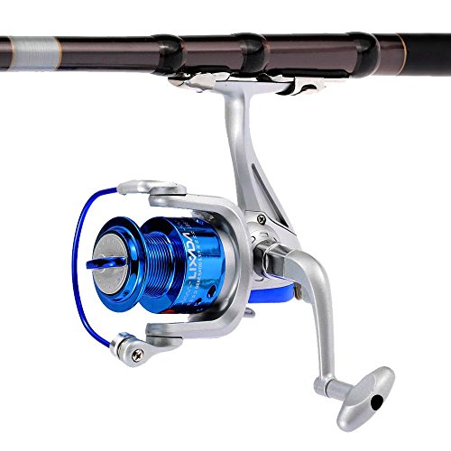 Lixada Carrete de Pesca Spinning 8BB Rodamientos de Bolas Intercambiable Mano Izquierda/Derecha Manija Plegable ST4000 5.1: 1